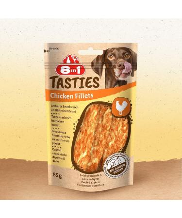 8in1 Tasties Chicken Fillets Dog Snack - Grain-Free Treats for Healthy Dogs | 85g International Shipping - Buy Online on GoSupps.com
