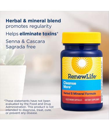 Renew Life Cleanse More - 60 Vegetarian Capsules for Daily Detox & Digestive Support - Buy Online on GoSupps.com
