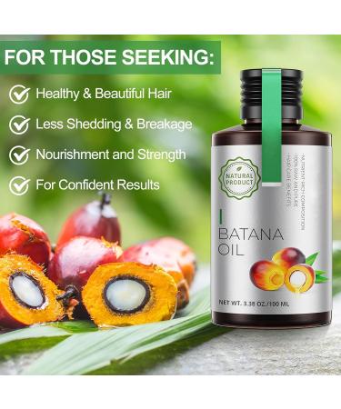 ACAREY Batana oil for hair cold pressed 100 ml hair growth natural acceleration Batana Oil Organic with scalp massage brush for moisturizing and repairing dry damaged hair 2 2 pieces - Buy Online on GoSupps.com