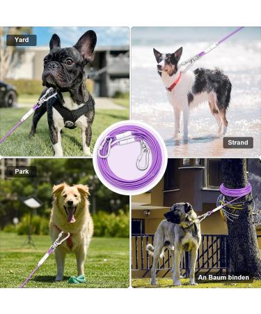 Shop Tie-Out Leashes for Dogs - 9M Purple Yard Leash for Ultimate Outdoor Comfort - Buy Online on GoSupps.com