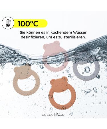 Gigi Kids Bei ring Panda - BPA-Free Silicone Baby Teething Ring | Sensory & Motor Toy for 3+ Months - Beige - Buy Online on GoSupps.com