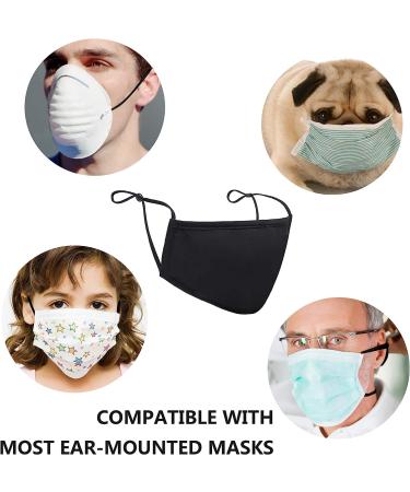 Adjustable Elastic Bands for Masks - 10 Inch High Stretch Straps for DIY Masks - 50PCS Black - Buy Online on GoSupps.com