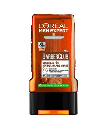 L'Or al Men Expert shower gel for men for cleansing the body hair & beard Barber Club 1 x 300 ml 300 ml (1 pack)