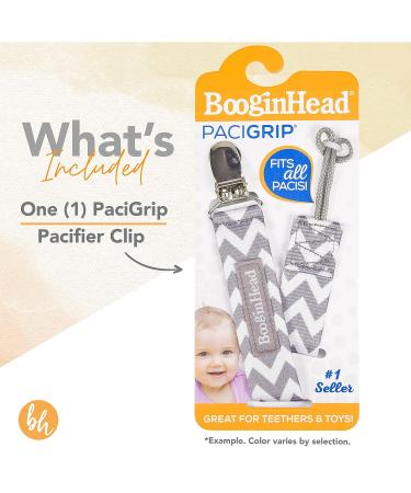 BooginHead Baby PaciGrip Pacifier Clip - Delicate Dot Polka Dots Green/White - Buy Online on GoSupps.com