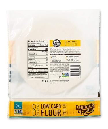 La Tortilla Factory Low Carb Flour Tortillas  Soft Taco Size  8-Count  6 Packages Low Carb Flour/Soft Taco - Buy Online on GoSupps.com