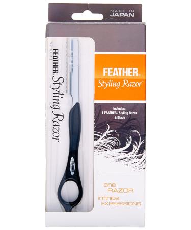 Feather Styling Razor Black 7.5 Inch - Professional Hair Cutting Tool - Buy Online on GoSupps.com