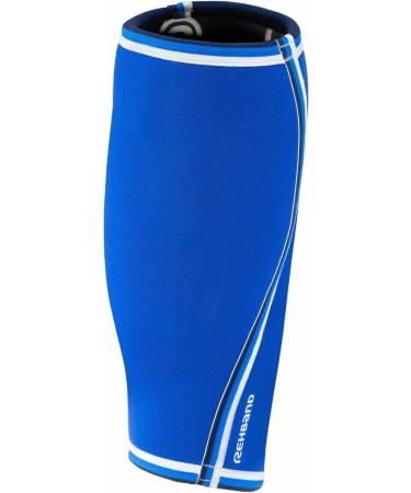 Rehband Neoprene Calf Bandage (1 Piece) - Compression Support for Calf & Shin Ideal for Deadlifts Blue - Buy Online on GoSupps.com