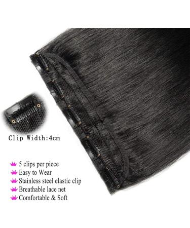 Hair Extensions Hair Extensions Real Human Hair - One Piece Straight Soft One Piece Natural Human Hair Extensions Remy Hair Extensions Clip on 120gram for Women Natural Human Hair(26 inches) 26 inches 120g/Set - Buy Online on GoSupps.com