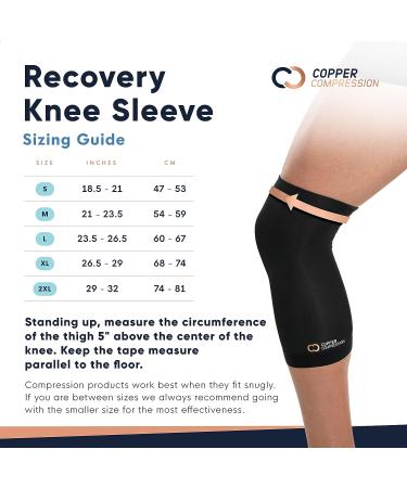 Copper Compression Knee Brace for Knee Pain Relief - Meniscus Tear ACL MCL Arthritis Support - Copper Infused Stabilizer for Running, Sports, Hiking - Men & Women - Large Size - Buy Online on GoSupps.com