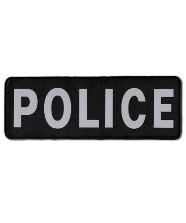 Highly Reflective Police Patch, Night Vision, & Infrared Capable Weather Resistant Tactical IR Vest Patches Made to Last with Hook & Loop Backing (Medium (8.5" x 3"), Police) Medium (8.5" x 3") POLICE