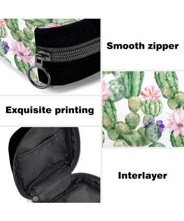 GIAPB Period Bag - Sanitary Napkin Storage and Makeup Pouch Watercolor Plant Flower Design - Buy Online on GoSupps.com