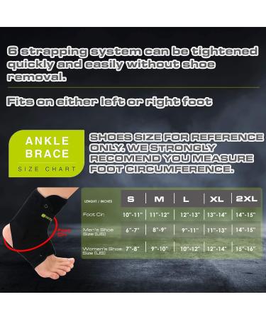 Buy Medical Grade Ankle Brace with Stabilizer Strap - Support for Ankle Sprains & Heel Pain Relief | International Shipping Available - Buy Online on GoSupps.com