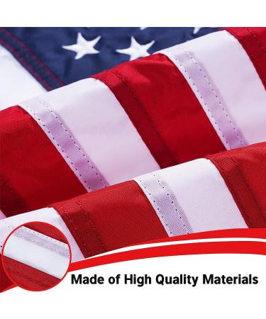 Golden American US Yacht Boat Flag 12x18 Inches - Made in USA - Heavy Duty Nylon Outdoor Flag with Embroidered Stars, Brass Grommets, and Sewn Stripes - Buy Online on GoSupps.com