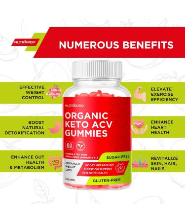 Keto ACV Gummies for Weight Loss - Gluten & Sugar-Free Apple Cider Vinegar Supplement (1000MG) - Fast Belly Fat Burner for Men & Women - Buy Online on GoSupps.com