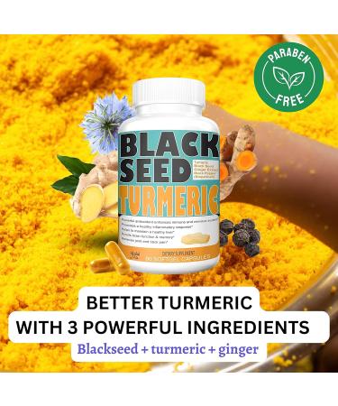 Pure Halal Turmeric Curcumin with Black Seed Powder 150mg - 60 Capsules - Buy Online on GoSupps.com