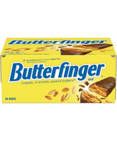 Butterfinger Peanut-Buttery Chocolate-y Candy Bars Individually Wrapped Full Size Bar (Pack of 36-54g Bars) 54 g (Pack of 1) - Buy Online on GoSupps.com