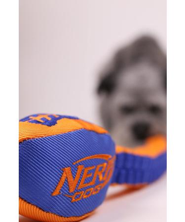 Nerf Dog Durable Toy 30 Tug Squeaking Football - Blue/Orange | Lightweight, Non-Toxic, BPA-Free - Buy Online on GoSupps.com