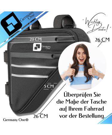 Buy Germany One Waterproof Reflective Bicycle Frame Bag | 1.6L Triangle Pocket for Bikes - International Shipping - Buy Online on GoSupps.com