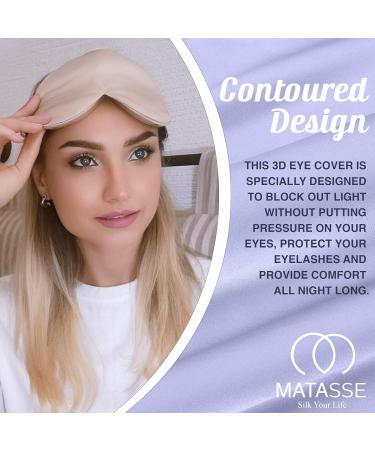 MATASSE Silk 3D Contoured Eye Mask - Champagne & Pink Sleep Mask for Women Men - Silk Eye Cover to Prevent Wrinkles - Buy Online on GoSupps.com