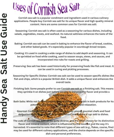Sea Salt Flakes Pepper Seasoning Bundle with Cornish Sea Salt 4 x 60g and Infinite Emblems 460ml Air Tight Kitchen Storage Container Seasoning Vinyl Sticker & A Handy Guide - Buy Online on GoSupps.com