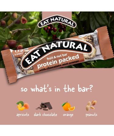 Eat Natural Protein Bars with Chocolate and Orange 45g 12 Pack - Buy Online on GoSupps.com