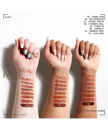 NYX Butter Gloss Brown Sugar Lip Gloss - Sugar High 45, Peachy Nude Shade - 0.27 Fl Oz - Buy Online on GoSupps.com