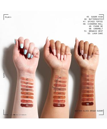 NYX Butter Gloss Spiked Toffee Lip Gloss - Brown Mauve Shade, 0.27 Fl Oz - Buy Online on GoSupps.com