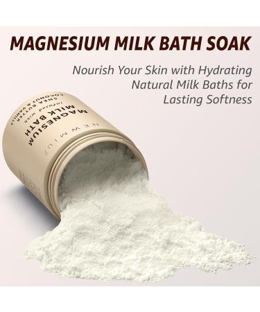 Luxury Creamy Magnesium Milk Bath Soak Powder - Moisturizing Coconut Vanilla & Shea Butter Spa Gift for Mother's Birthday & Christmas - Perfect Relaxation Stocking Stuffer for Women - Buy Online on GoSupps.com