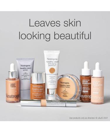Neutrogena Healthy Skin Serum Foundation Light/Medium 01 - Pro-Vitamin B5, Color Correcting Liquid Foundation & Face Serum - 1 oz Pack - Buy Online on GoSupps.com
