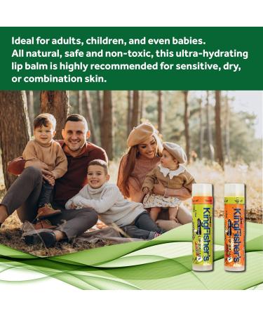 Natural Noni Lip Balm by Kingfisher's Noni Ultra-Hydrating Island Care with Virgin Coconut Oil (Pack of 2) (1 Sweet Orange & 1 Mint) 1 Sweet Orange and 1 Mint - Buy Online on GoSupps.com