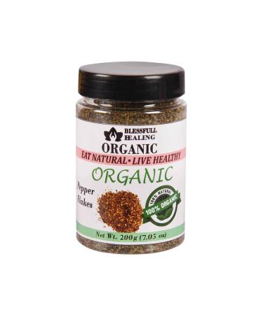 Blessfull Healing Organic Pepper Flakes 200 Gram Airtight Container (Packing May Vary) 200 Gram 7.05 oz