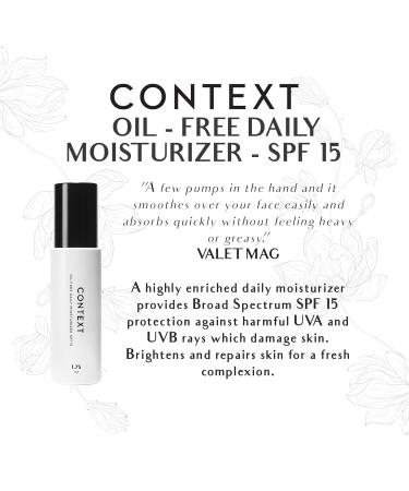 Buy Context Oil-Free Daily Moisturizer SPF 15 - Anti-Aging Sun Protection Vitamin C Shea Butter & Manuka Honey for Healthy Skin - Buy Online on GoSupps.com