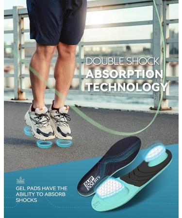 Supinserts Memory Foam Gel Shoe Inserts for All-Day Comfort - Women's Size 7.5-8.5 - Buy Online on GoSupps.com