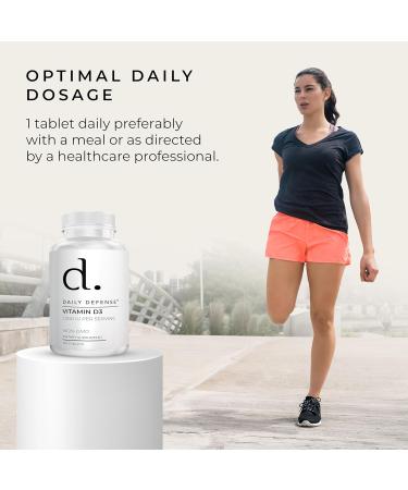 Daily Defense Immune Defense Supplements Vitamin D3 1500 IU for Heart Health Daily Immune Support Mental Clarity & Muscle Function - 100 Vitamin D Tablets (D3 1500 IU) - Buy Online on GoSupps.com