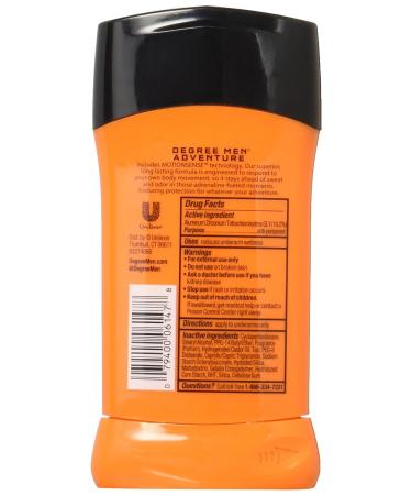 Degree Men MotionSense Adventure Antiperspirant Deodorant 2.7 oz - Buy Online on GoSupps.com