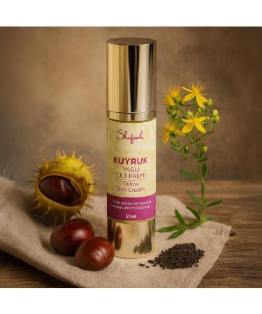 shifaah Tail Fat Cream Beef Tallow Skin Cream Natural Skin Care with Intensive Hydration and Repair For Dry Sensitive and Irritated Skin Travel Size 50ml - Buy Online on GoSupps.com