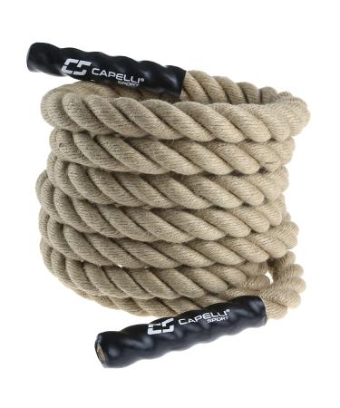 Capelli Sport Battling Ropes, Workout Battle Ropes for Strength Training and Cardio, Brown, 20 ft Length