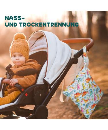 Loscarol 2-Piece Wetbag Set | Personalized Hand-Painted Diaper Bags for Kindergarten | Large & Small Sizes for Cloth Diapers - Buy Online on GoSupps.com