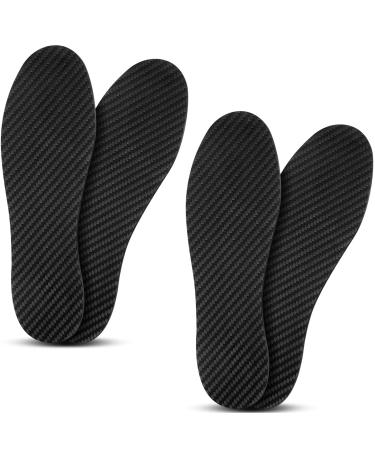 2 Pairs Carbon Fiber Insole for Men Women 9.64 Inches/ 245 mm Carbon Fiber Footplate Rigid Shoes Insert for Hallux Rigidus Arthritic Toe Pain Relief Sports Trekking Men 7.5/ Women 8.5-9 9.65"-245mm-Men's 7.5/Women's 8.5-9