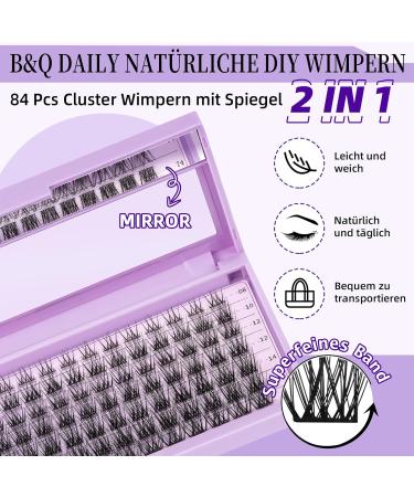 Eyelash Extensions 84 PCs Z11 | DIY LASH Clusters for Beginners | Reusable Individual Eyelashes D-14mm for Home Use - Buy Online on GoSupps.com