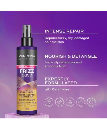 John Frieda Frizz Ease Daily Nourishment Leave-In Conditioner Spray for Dry Damaged Hair (236 mL) - Buy Online on GoSupps.com