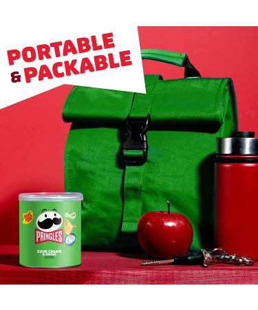 Pringles Sour Cream & Onion Potato Crisps - Lunch & Office Snacks for Kids - Grab N' Go Pack of 12 Cans (1.4 oz) - Buy Online on GoSupps.com