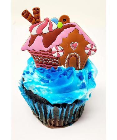 Gingerbread House Winter Wonderland Christmas Holiday Themed Cake Cupcake Topper Set - Buy Online on GoSupps.com