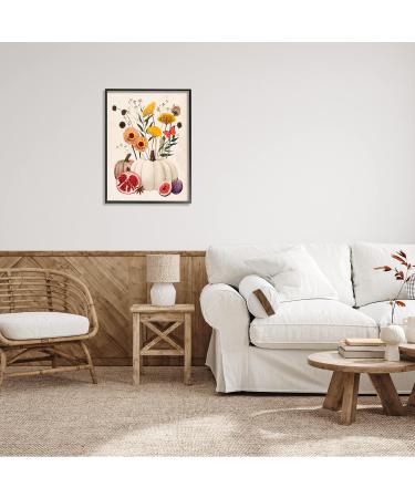 Stupell Industries Autumn Harvest Arrangement Pumpkin Pomegranate Fig Fruits Black Framed Wall Art 24 x 30 Beige - Buy Online on GoSupps.com