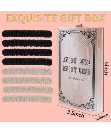 100% Pure Mulberry Silk Hair Tie Set - 8 Cute Satin Sleep Ties for All Hair Types (Curly Thick Thin) - Perfect Gift for Women & Girls - Buy Online on GoSupps.com