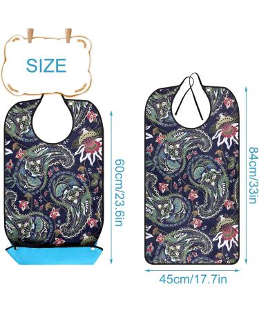 AIEX Adult Bibs - Waterproof Floral Print, Washable & Reusable Clothing Protectors - Buy Online on GoSupps.com