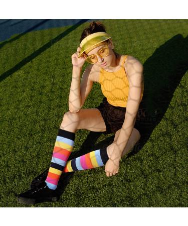 Compression Stockings for Men & Women | 20-30 mmHg for Running Nurses Flight & Pregnancy | Multi-Colored 6 Pairs | Large/XL - Buy Online on GoSupps.com