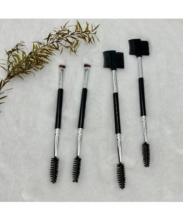 4-Piece Eyebrow Tool Set - Eyelash Separator Brow Comb & Spoolie Angled Eyebrow Brush - Essential Eye Makeup Tools for Perfect Brow Grooming | International Shipping Available - Buy Online on GoSupps.com
