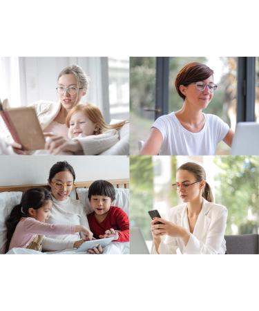Buy Colorful Round Reading Glasses for Women +2.50 - Lightweight & Stylish 4 Pack with Comfortable Fit | Spring Hinge Cheaters - Buy Online on GoSupps.com