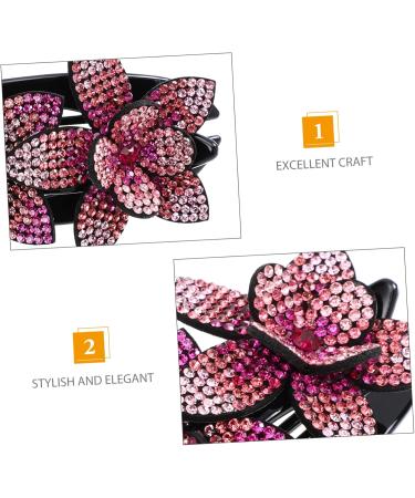 Beatifufu Grip Flower Back Hair Clip Back Hair Holder Clip Rhinestones Back Hair Holder Back Hair Barrette Rhinestones Back Hair Clip - Buy Online on GoSupps.com